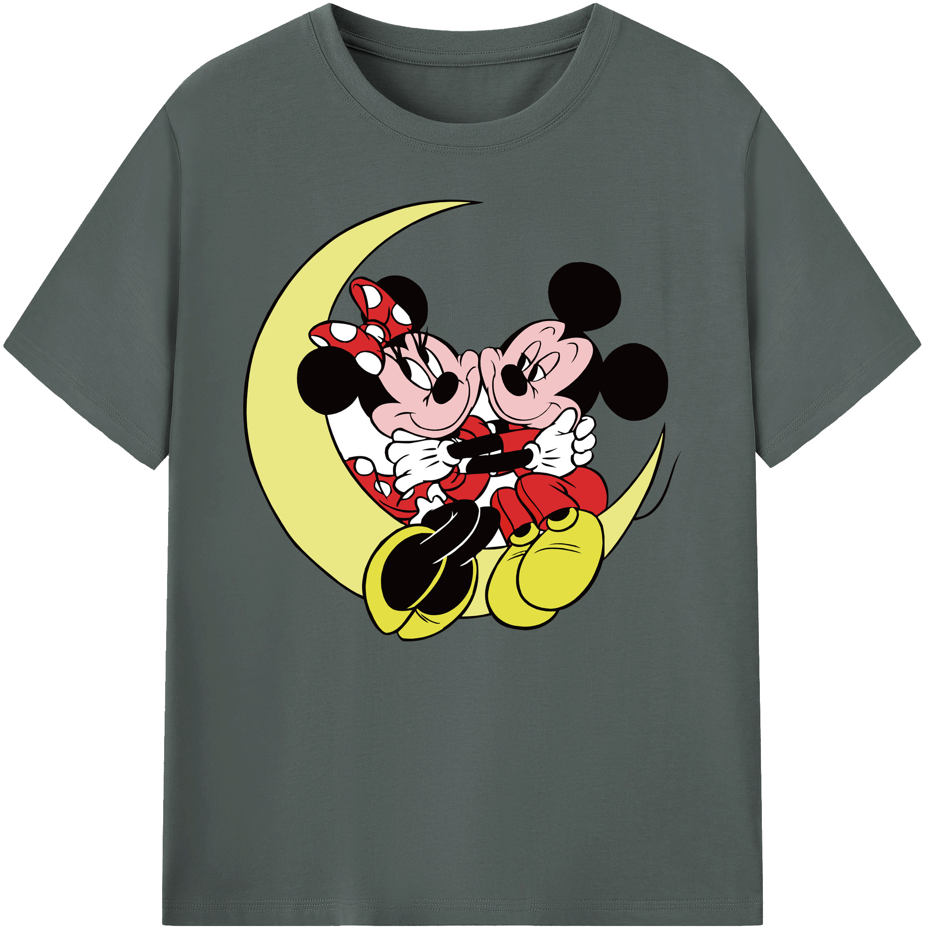 ミッキーマウス Mickey Mouse 綿100％ メンズ半袖Tシャツ｜肌触りやわらか＆通気性